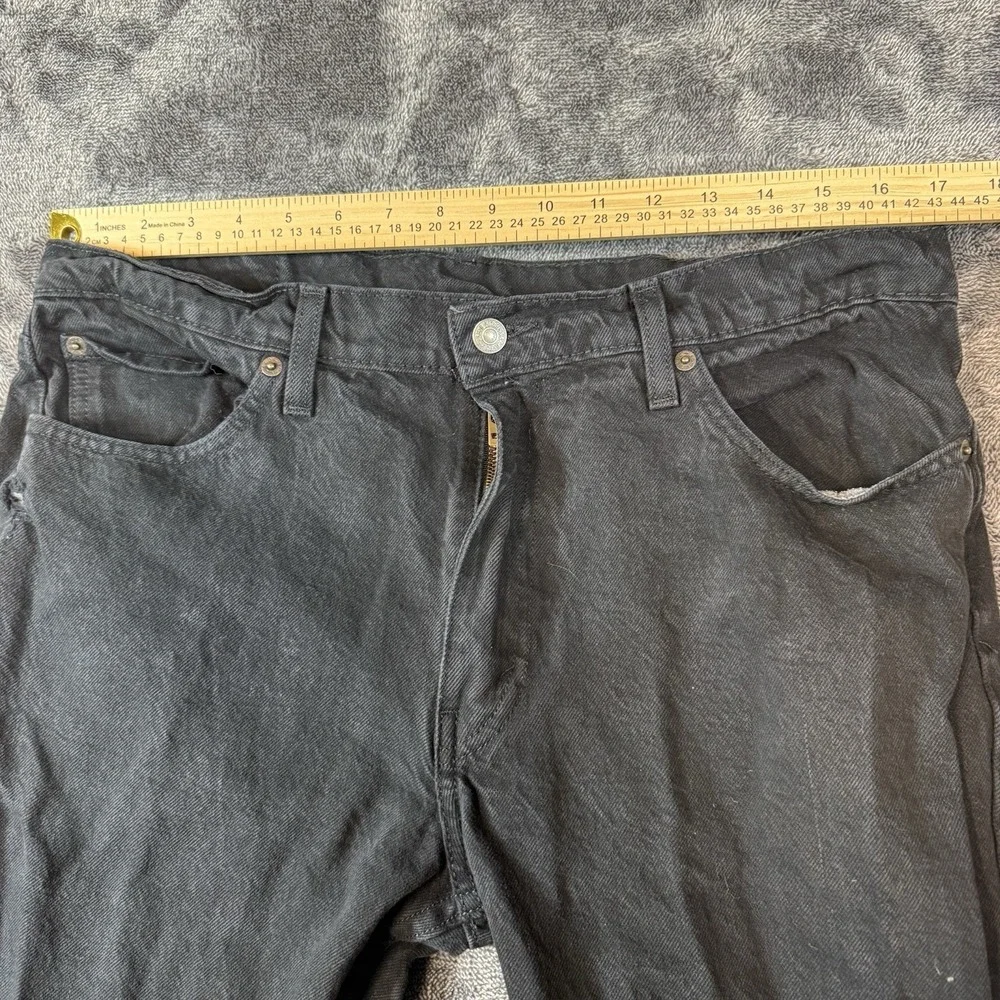 Levi's Jeans Men's 36x30 Black Denim 511 Slim Distressed